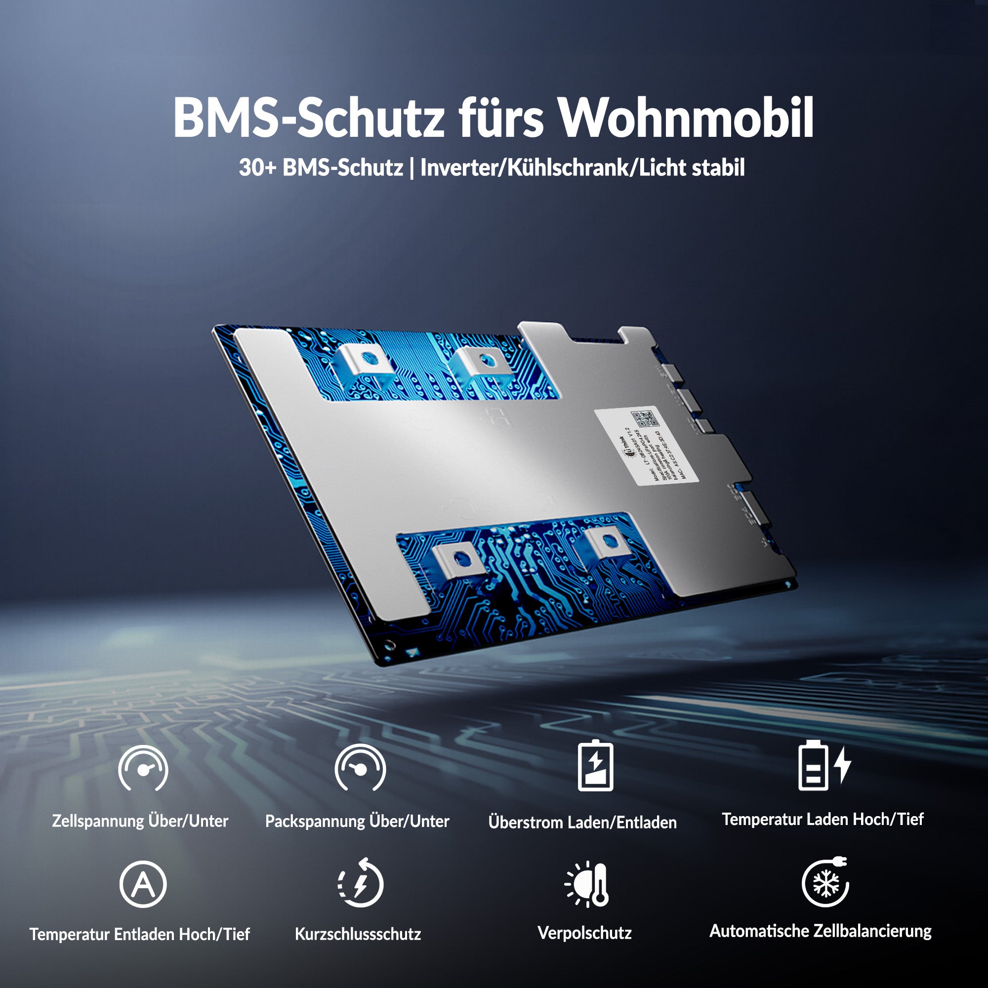 Lithink 12V 100Ah H190 LiFePO4 Batterie mit Bluetooth & Selbstheizung – DIN H8 für Wohnmobil-Untersitz