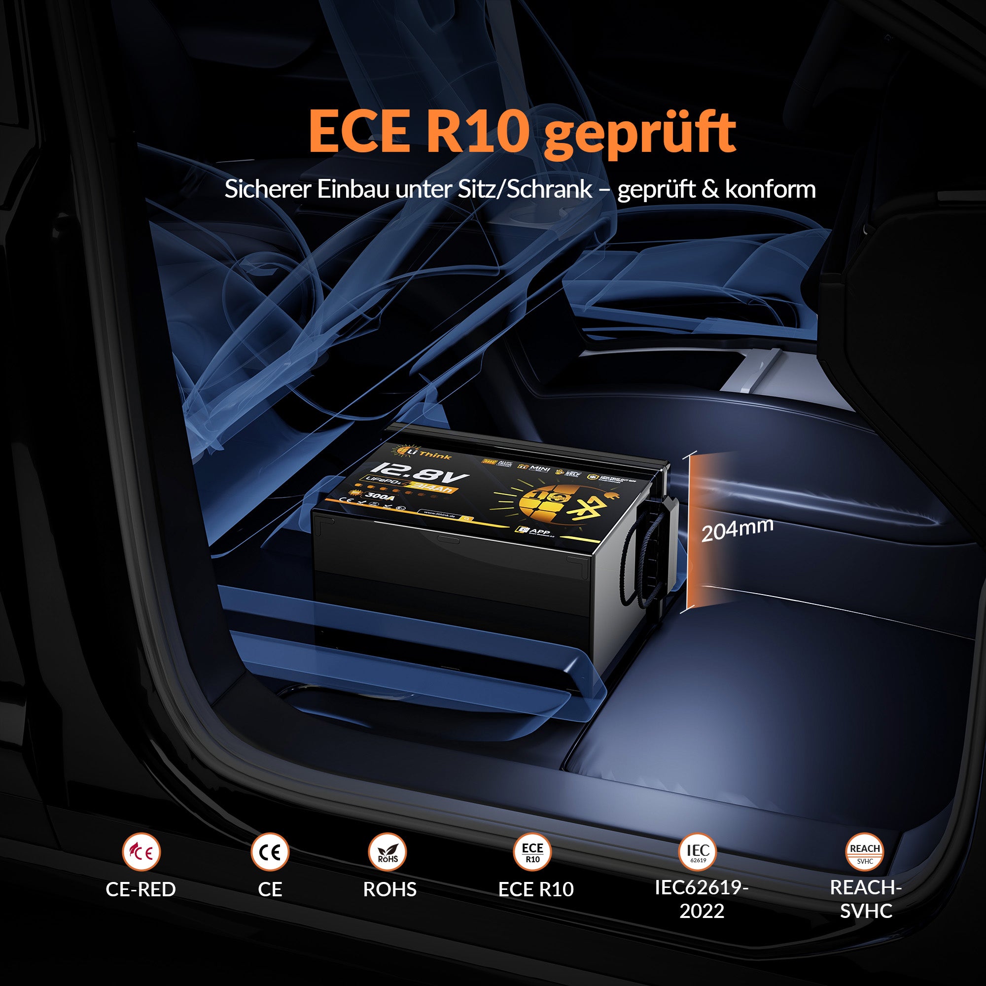 Lithink 12V 314Ah Mini Pro LiFePO4-akku EVE MB31 -kennoilla, Bluetoothilla ja itselämmityksellä – trolling-moottoriin, matkailuautoon ja aurinkojärjestelmään