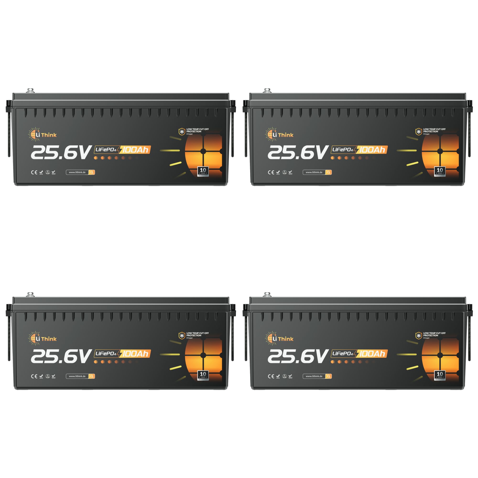 Lithink 24V 100Ah LiFePO4 Batterie mit Tiefentladung & Kälteschutz – für Trolling Motor, Wohnmobil & Solaranlage