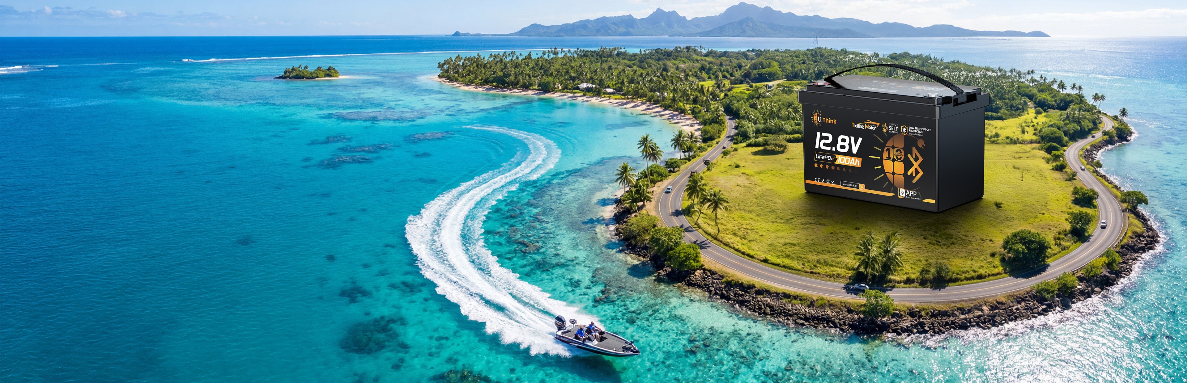 Home slide image: 12V 100Ah <strong>TM Bluetooth</strong>