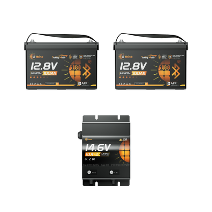 Lithink 12V 100Ah TM LiFePO4 Batterie mit Bluetooth & Selbstheizung – für Trolling Motor