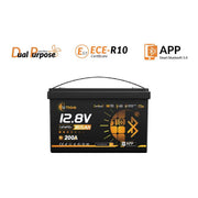 12V 165Ah Dual-Purpose Marine Smart