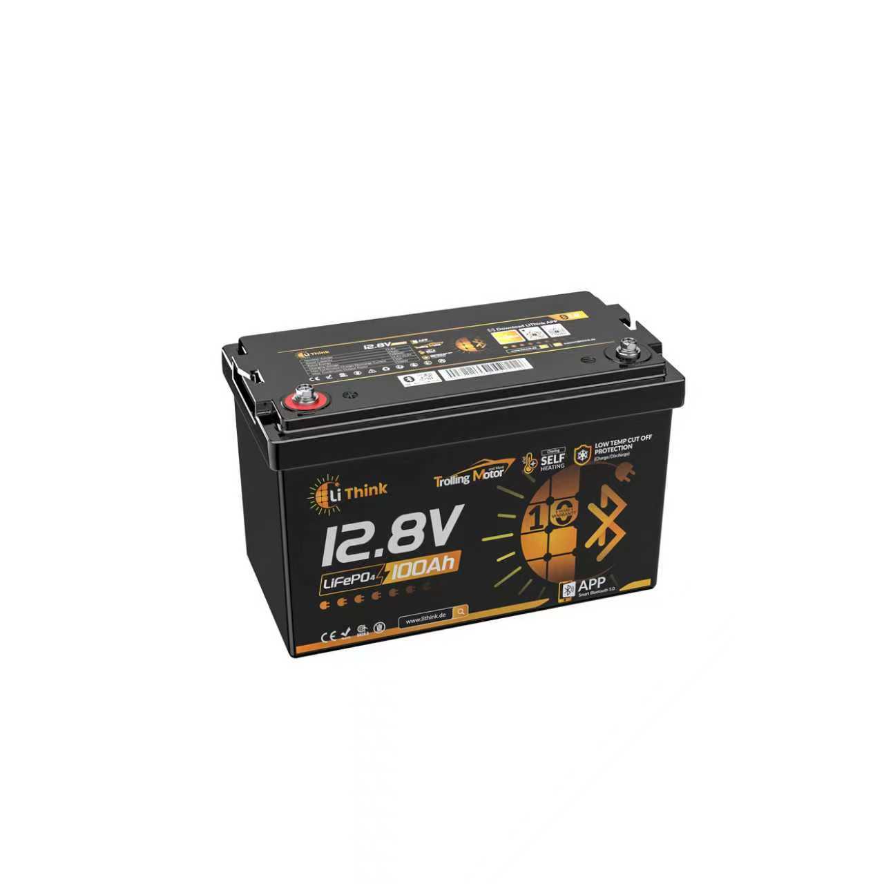 测试-Lithink 12V 100Ah LiFePO4 Batterie mit Bluetooth & Selbstheizung – für Trolling Motor
