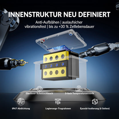 Lithink 12V 100Ah TM LiFePO4 Batterie mit Bluetooth & Selbstheizung – für Trolling Motor