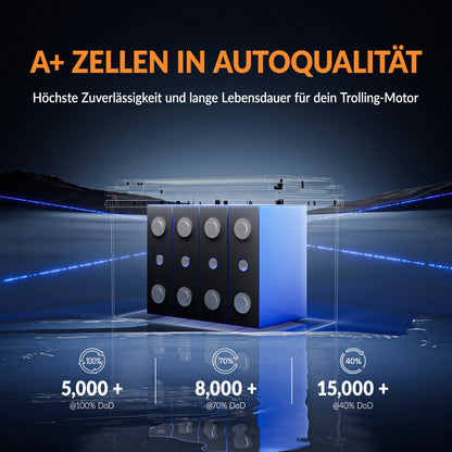Lithink 12V 100Ah TM LiFePO4 Batterie mit Bluetooth & Selbstheizung – für Trolling Motor