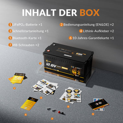 Lithink 12V 280Ah LiFePO4 Batterie mit Bluetooth & Selbstheizung – für Trolling Motor, Wohnmobil & Solaranlage