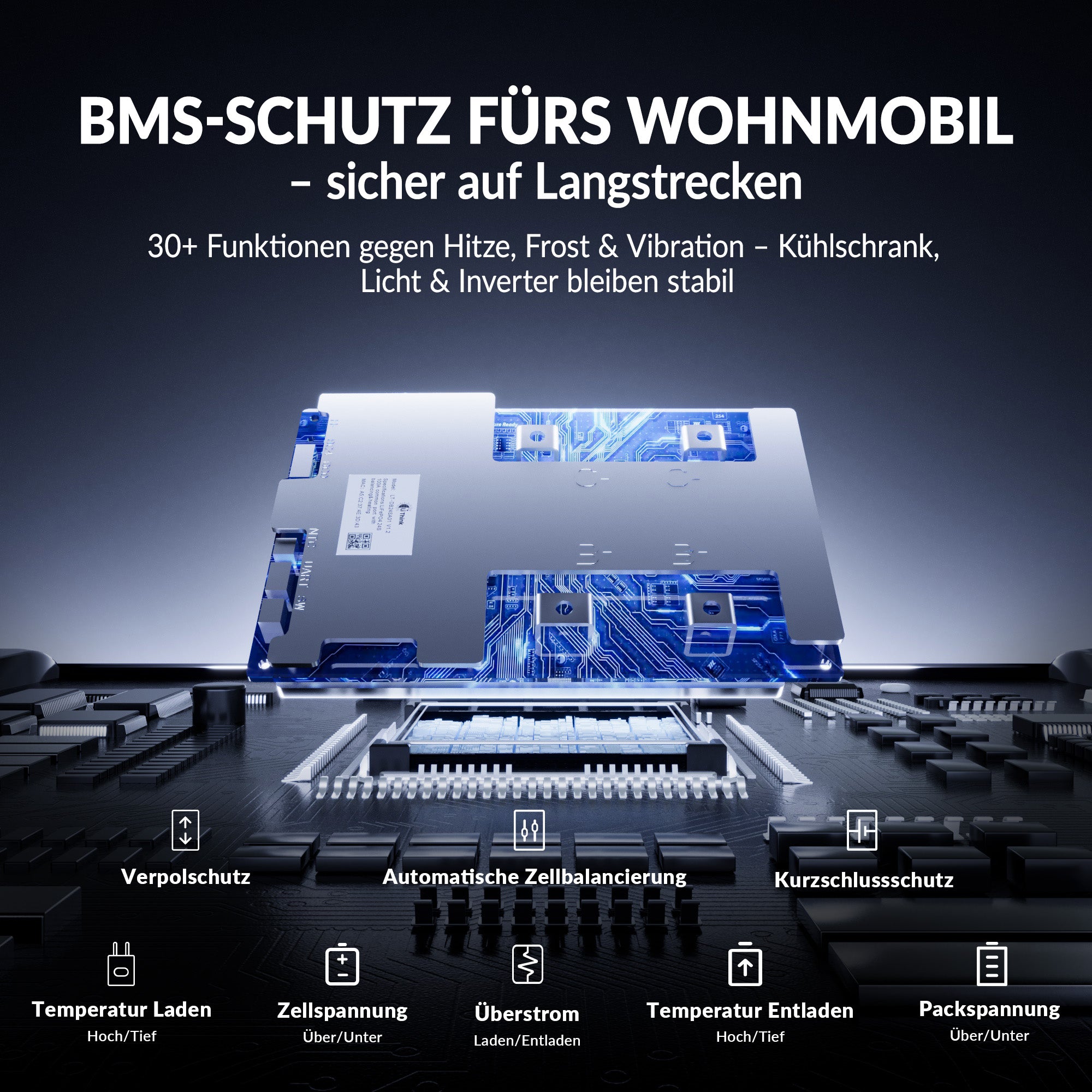 Lithink 12V 280Ah LiFePO4 Batterie mit Bluetooth & Selbstheizung – für Trolling Motor, Wohnmobil & Solaranlage