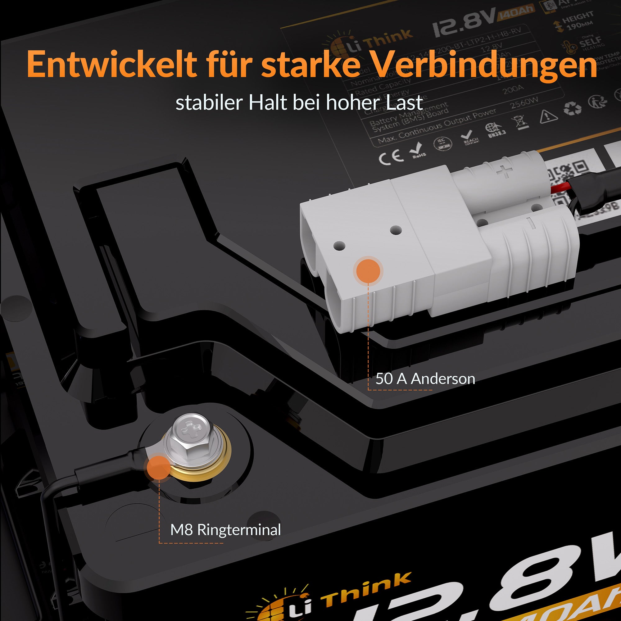 Lithink 14.6V 10A Wasserdichtes Ladegerät – für LiFePO₄, NCM und Blei-Batterien