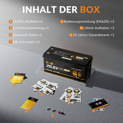 Lithink 24V 100Ah LiFePO4 Batterie mit Bluetooth & Selbstheizung – für Trolling Motor, Wohnmobil & Solaranlage