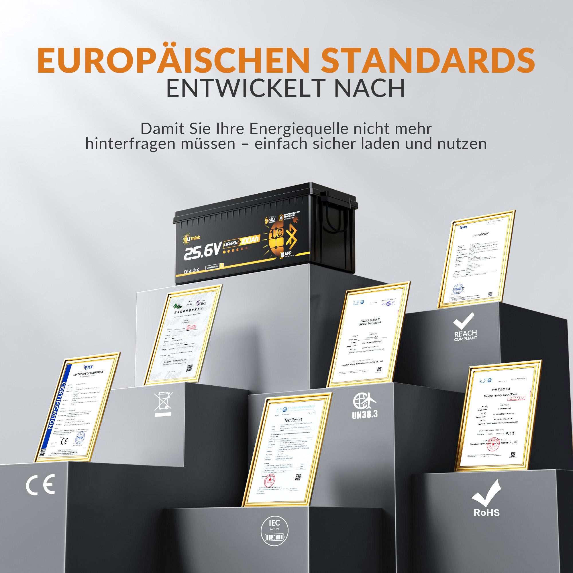 Lithink 24V 100Ah LiFePO4 Batterie mit Bluetooth & Selbstheizung – für Trolling Motor, Wohnmobil & Solaranlage