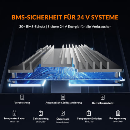 Lithink 24V 100Ah LiFePO4 Batterie mit Tiefentladung & Kälteschutz – für Trolling Motor, Wohnmobil & Solaranlage
