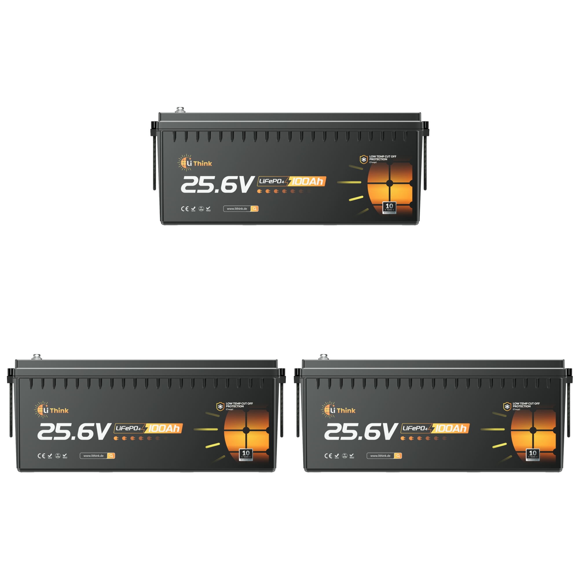 Lithink 24V 100Ah LiFePO4 Batterie mit Tiefentladung & Kälteschutz – für Trolling Motor, Wohnmobil & Solaranlage