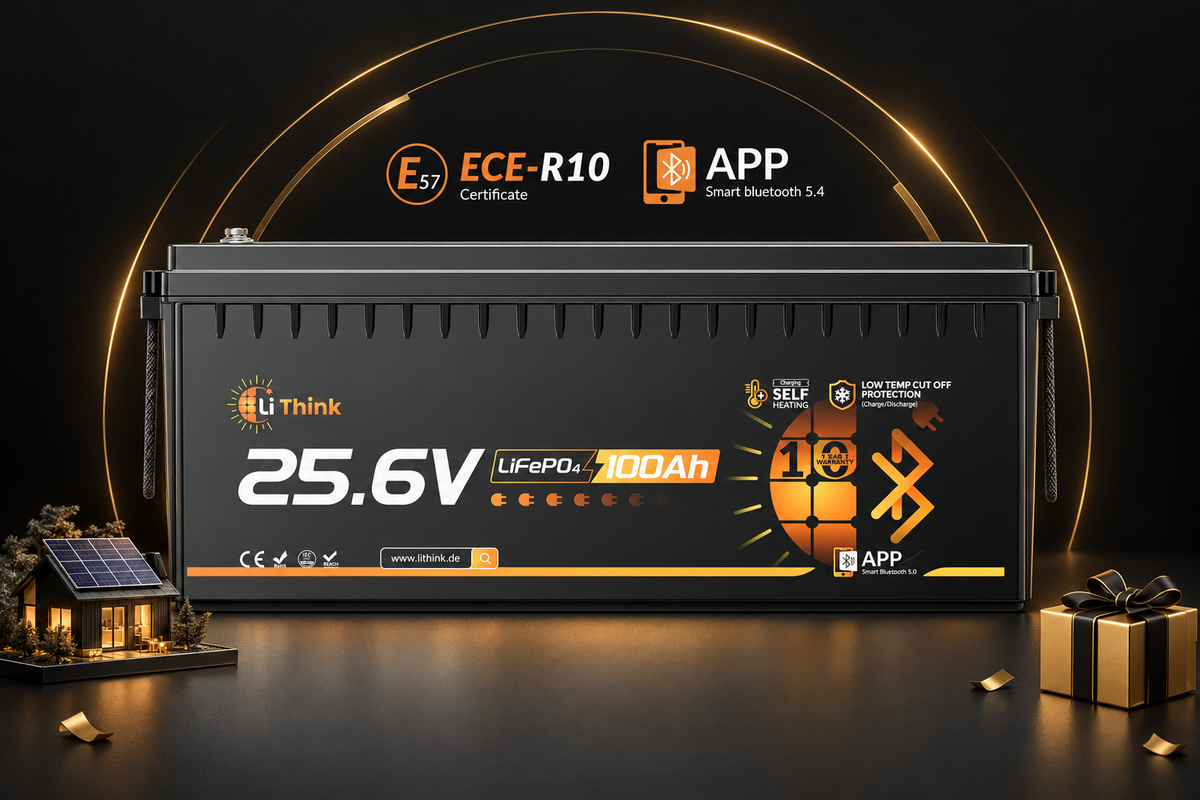 LiThink 24V 100Ah Black Friday mit Solarhausmodell