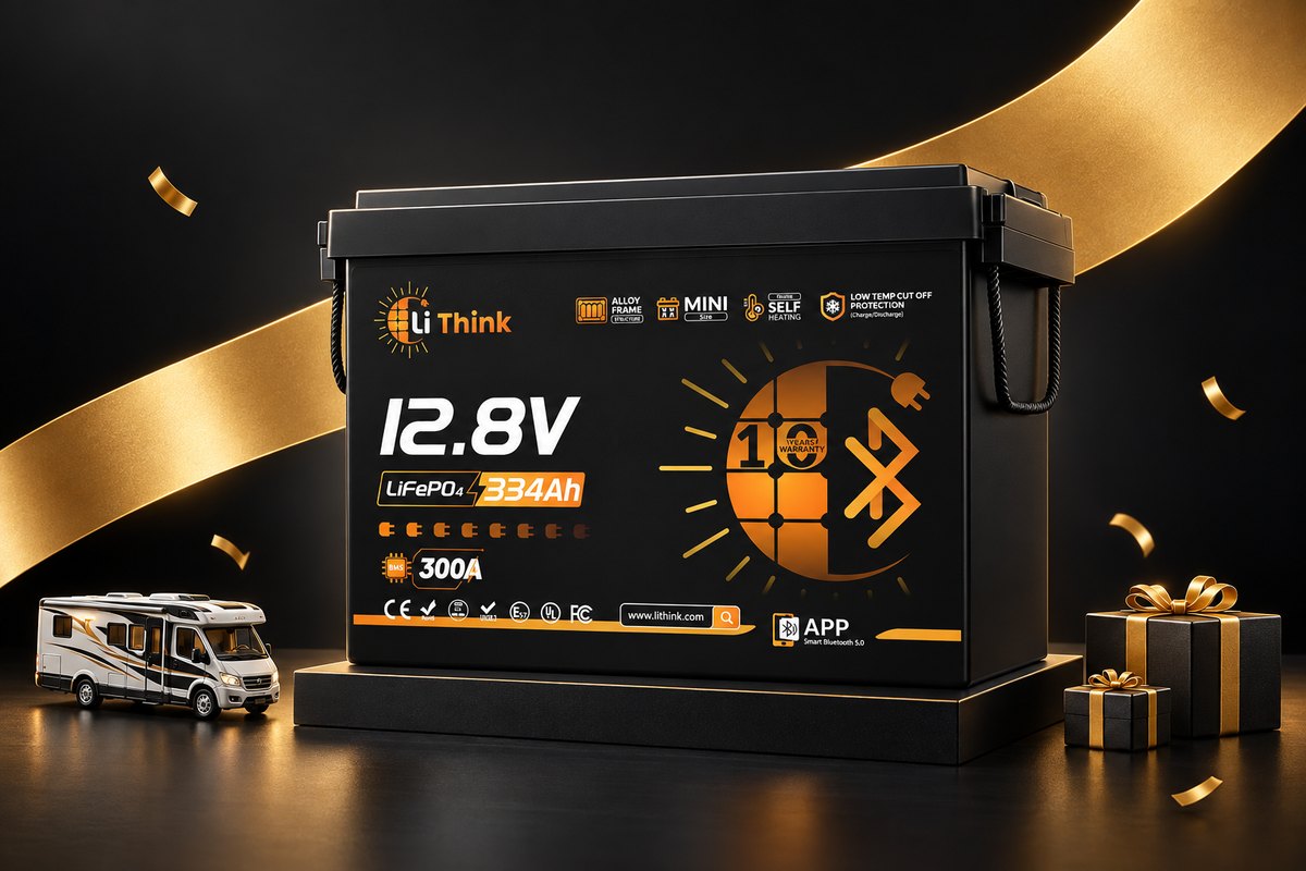 LiThink 334Ah Black Friday mit kleinem Wohnmobilmodell