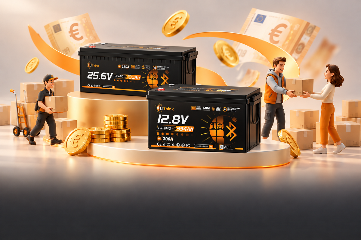 LiThink Partnerprogramm mit 334Ah und 24V 100Ah Batterien, Lieferung und Euro-Provisionen