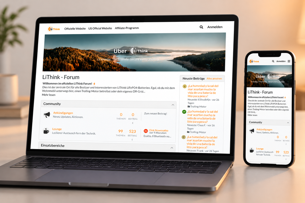 Das offizielle LiThink Forum auf Laptop und Smartphone
