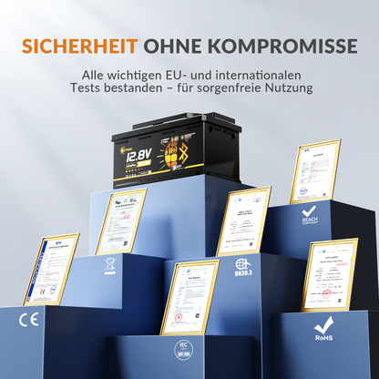 Lithink 12V 140Ah H190 LiFePO4 Batterie mit Bluetooth & Selbstheizung – DIN H8 für Wohnmobil-Untersitz